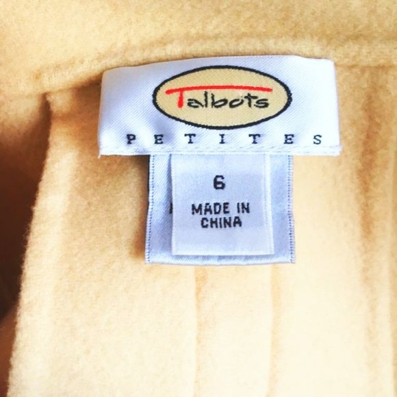 SOLD 🔥Talbots Petites Yellow 100% Wool Jacket 6 - Picture 4 of 4